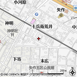 愛知県岡崎市矢作町末広周辺の地図