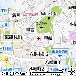 愛知県岡崎市六供町甲西3周辺の地図