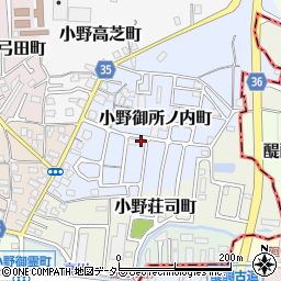 京都府京都市山科区小野御所ノ内町1-238周辺の地図