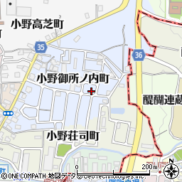 京都府京都市山科区小野御所ノ内町1-192周辺の地図