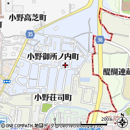 京都府京都市山科区小野御所ノ内町1-191周辺の地図