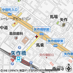 愛知県岡崎市矢作町馬乗93周辺の地図