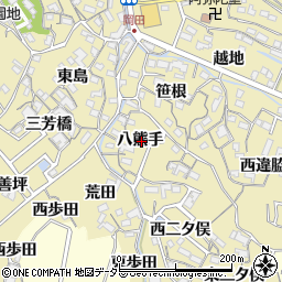 愛知県知多市岡田八熊手周辺の地図