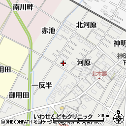 愛知県岡崎市北本郷町河原8周辺の地図
