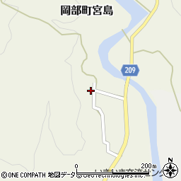 静岡県藤枝市岡部町宮島419周辺の地図