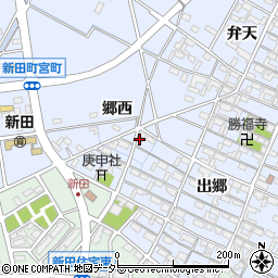 愛知県安城市新田町郷西周辺の地図