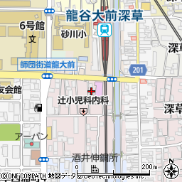 京都府京都市伏見区深草綿森町11周辺の地図