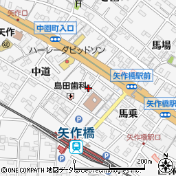 愛知県岡崎市矢作町尊所周辺の地図