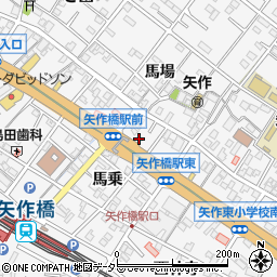 愛知県岡崎市矢作町馬乗110周辺の地図