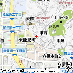 愛知県岡崎市六供町甲西31周辺の地図