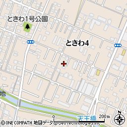 三重県四日市市ときわ4丁目周辺の地図