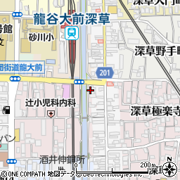 京都府京都市伏見区深草綿森町1周辺の地図