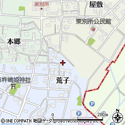 愛知県安城市別郷町荒子66周辺の地図