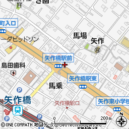 愛知県岡崎市矢作町馬乗111周辺の地図