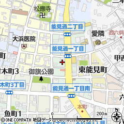 愛知県岡崎市能見通周辺の地図