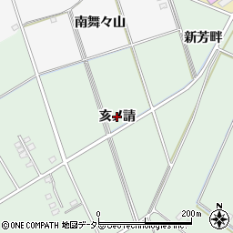 愛知県安城市箕輪町（亥ノ請）周辺の地図