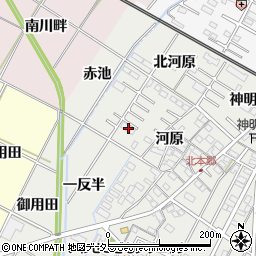 愛知県岡崎市北本郷町河原9周辺の地図