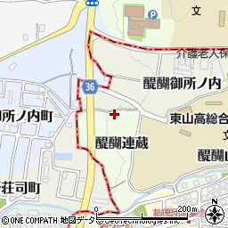 京都府京都市伏見区醍醐連蔵13周辺の地図