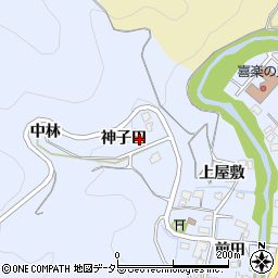 愛知県岡崎市才栗町神子田周辺の地図