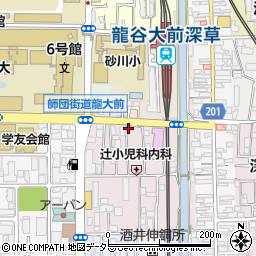 京都府京都市伏見区深草綿森町14周辺の地図