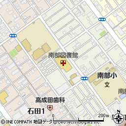 静岡市立南部図書館周辺の地図