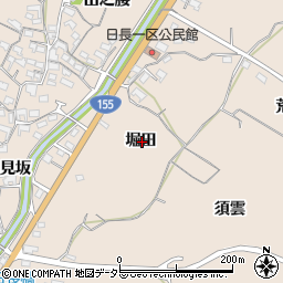 愛知県知多市日長堀田周辺の地図