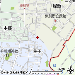 愛知県安城市別郷町荒子66-1周辺の地図