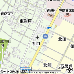 愛知県岡崎市西本郷町社口72周辺の地図