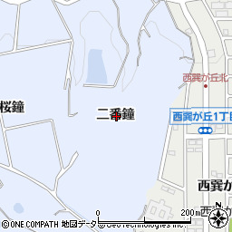 愛知県知多市佐布里二番鐘周辺の地図