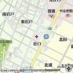 愛知県岡崎市西本郷町社口74周辺の地図