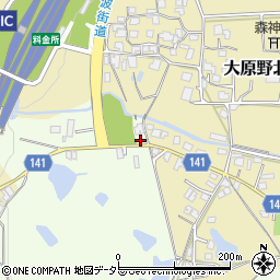 京都府京都市西京区大原野南春日町1141周辺の地図