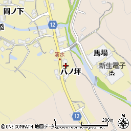 兵庫県猪名川町（川辺郡）清水（八ノ坪）周辺の地図