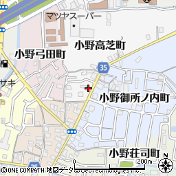京都府京都市山科区小野高芝町56周辺の地図