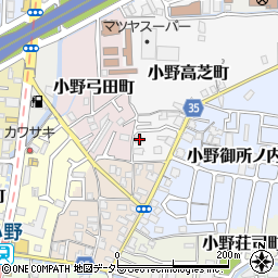 京都府京都市山科区小野高芝町51周辺の地図