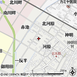 愛知県岡崎市北本郷町河原11周辺の地図