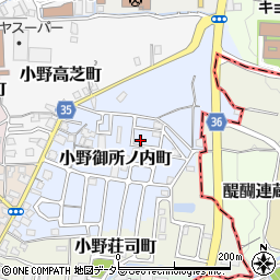 京都府京都市山科区小野御所ノ内町1-44周辺の地図