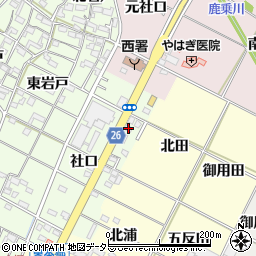 愛知県岡崎市西本郷町社口83周辺の地図