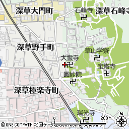 京都府京都市伏見区深草野手町44-1周辺の地図