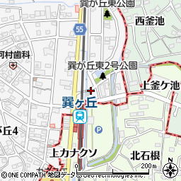 リパーク名鉄巽ケ丘駅前駐車場周辺の地図