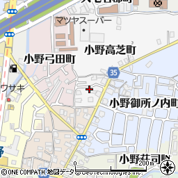 京都府京都市山科区小野高芝町49-10周辺の地図