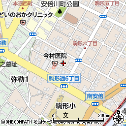 駒六一区公民館周辺の地図