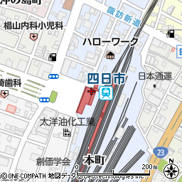 三重県四日市市本町周辺の地図