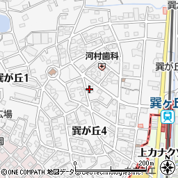 愛知県知多市巽が丘周辺の地図