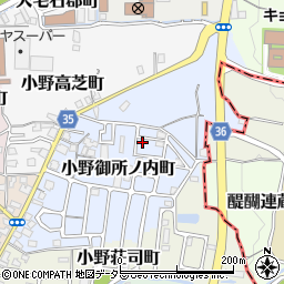 京都府京都市山科区小野御所ノ内町1-31周辺の地図