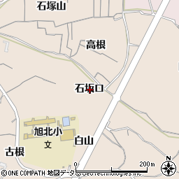 愛知県知多市日長石坂口周辺の地図