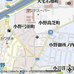 京都府京都市山科区小野高芝町47-3周辺の地図