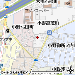 京都府京都市山科区小野高芝町47周辺の地図