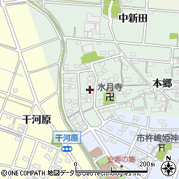 愛知県安城市西別所町（観音）周辺の地図