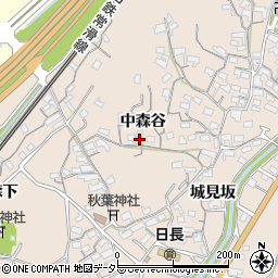 愛知県知多市日長中森谷94周辺の地図