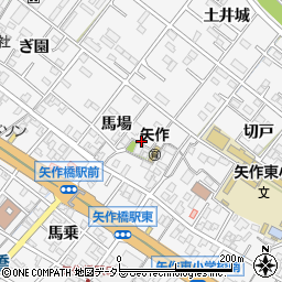 愛知県岡崎市矢作町馬場周辺の地図